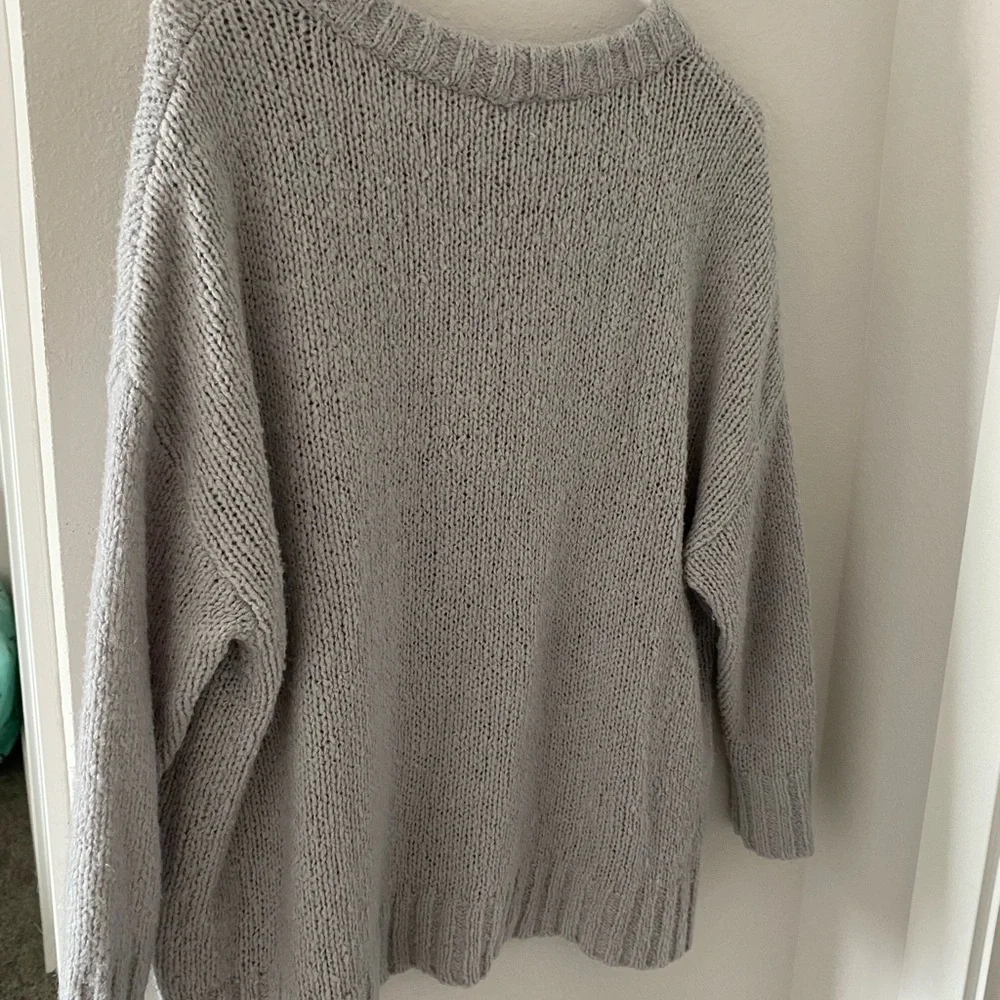 Aerie Oversized Gray Sweater - Picture 7 of 9
